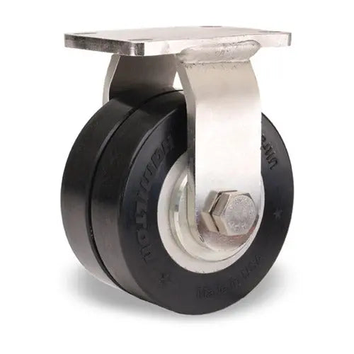 R-ENS-4SWF70D Hamilton Endurance Stainless Rigid Caster - 4"x2" UltraGlide Twin Wheel with Sealed Bearings -  | CasterHQ