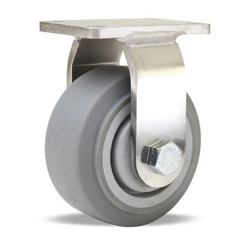 Hamilton R-ENS-4TEZ Endurance Stainless Steel Rigid Caster: 4"x2" Versa-Tech Wheel with 3/4" Delrin Bearing - Durable & Long-Lasting Hamilton