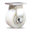 R-ENS-4WNSB Hamilton Endurance Rigid Caster - 4" x 2" White Nylon Wheel with 1/2" Stainless Steel Bearings Hamilton