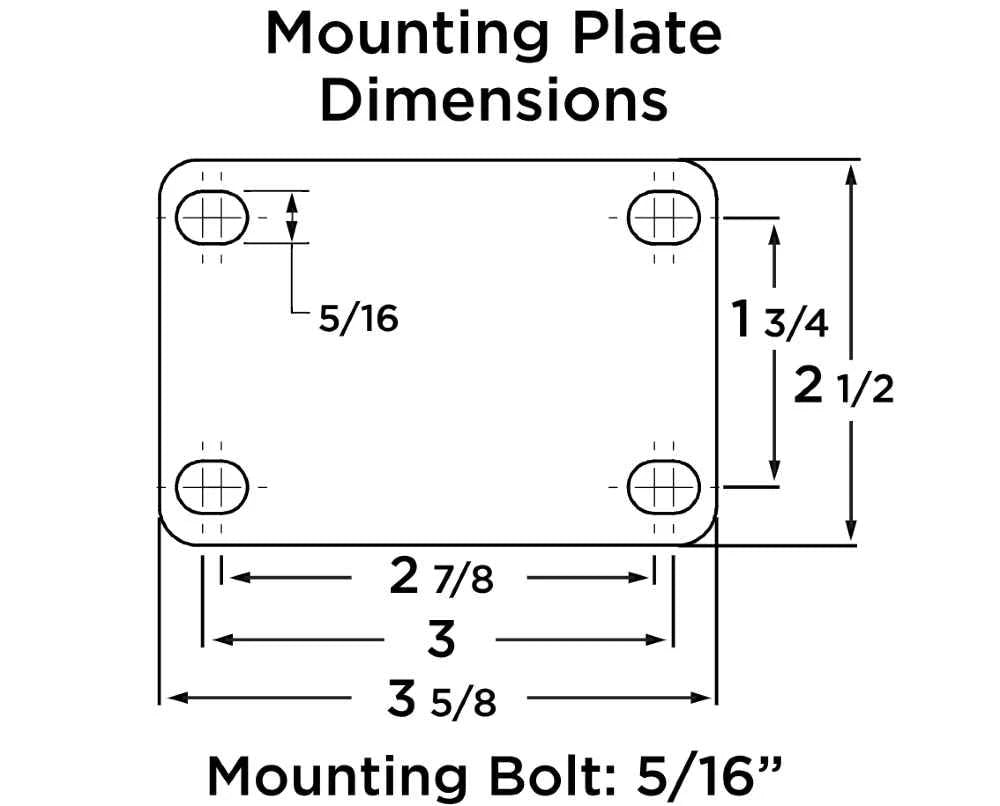 R-ENS-5AZ Hamilton Endurance Stainless Steel Rigid Caster – 5" x 2" Aqualite Wheel with 3/4" Delrin Bearing Hamilton