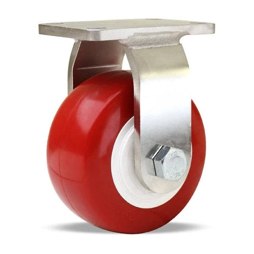 R-ENS-5NFZ Hamilton Endurance Stainless Steel Rigid Caster – 5" x 2" Poly-Tech Wheel with 3/4" Delrin Bearing – Premium Industrial Quality Hamilton