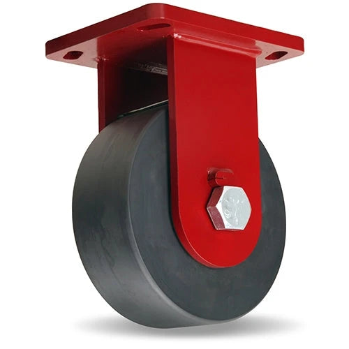 Hamilton Enhanced Precision Super Duty Rigid Caster with 12" x 4" Nylast High Performance Cast Nylon Wheel with 1" Sealed Precision Ball Bearings Hamilton