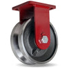 Hamilton 4500 lbs. Enhanced Precision Super Duty Rigid Caster - 10"x3" Forged Steel V-Grooved Wheel with 1 1/4" Tapered Roller Bearing - R-EPSD-13FVT Hamilton