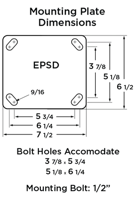 Hamilton Enhanced Precision Super Duty Rigid Caster featuring HPI Swivel Technology with 8" x 3" Duralast XC Polyurethane (70D) on Cast Iron Wheel with 1" Sealed Precision Ball Bearings Hamilton