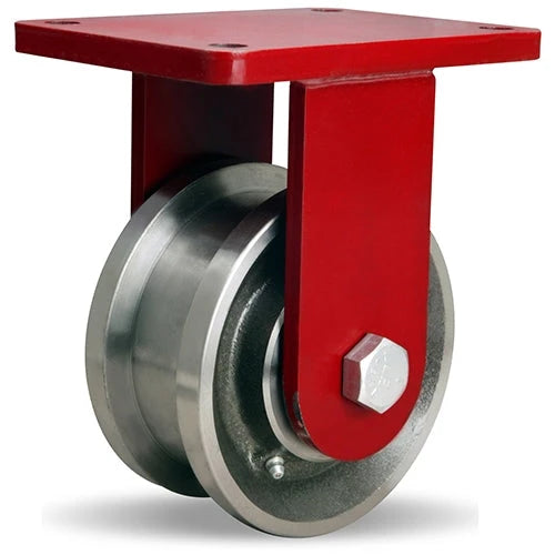 Hamilton R-EPSD-FT53FT 5" Double Flange Track Wheel Rigid Caster with 1" Precision Tapered Roller Bearing - Enhanced Super Duty for Heavy-Duty Applications Hamilton