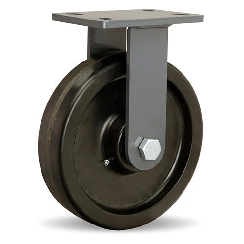 Hamilton Extended Service Rigid Caster with 10" x 2 1/2" Plastex Phenolic Wheel with 1" Straight Roller Bearing Hamilton