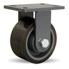 Hamilton Extended Service Rigid Caster with 6" x 3" Duralast XC Polyurethane (70D) on Cast Iron Wheel with 3/4" Sealed Precision Ball Bearings Hamilton