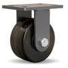 Hamilton Extended Service Rigid Caster with 6" x 3" Plastex Phenolic Wheel with 1" Straight Roller Bearing Hamilton