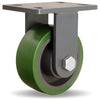 Hamilton Extended Service Rigid Caster with 6" x 2 1/2" Duralast Polyurethane (95A) on Cast Iron Wheel with 3/4" Sealed Precision Ball Bearing Hamilton