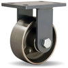 Hamilton Extended Service Rigid Caster with 6" x 2 1/2" Forged Steel Wheel with 1" Straight Roller Bearing Hamilton