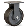 Hamilton Extended Service Rigid Caster with 8" x 3" Duralast XC Polyurethane (70D) on Cast Iron Wheel with 3/4" Sealed Precision Ball Bearings Hamilton