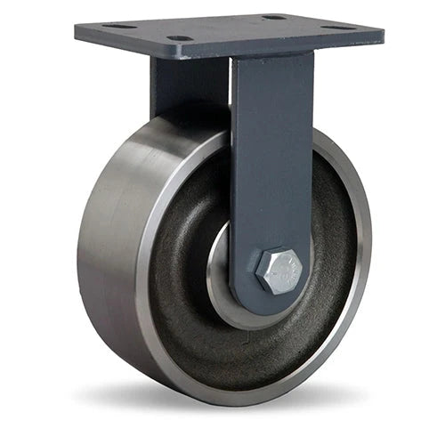 Hamilton Extended Service Rigid Caster with 8" x 3" Forged Steel Wheel with 3/4" Sealed Precision Ball Bearings Hamilton