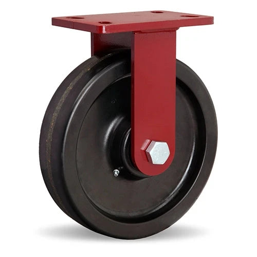Hamilton ForgeMaster Rigid Caster with 10" x 2 1/2" Plastex Phenolic Wheel with 1" Straight Roller Bearing Hamilton