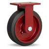 Hamilton ForgeMaster Rigid Caster with 10" x 3" Mold-On Rubber (70A) on Cast Iron Wheel with 1" Straight Roller Bearing Hamilton