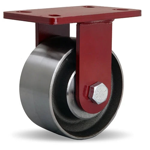 Hamilton ForgeMaster Rigid Caster with 6" x 3" Forged Steel Wheel with 3/4" Sealed Precision Ball Bearings Hamilton