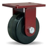 Hamilton ForgeMaster Rigid Caster with 6" x 3" Plastex Phenolic Wheel with 1" Straight Roller Bearing Hamilton