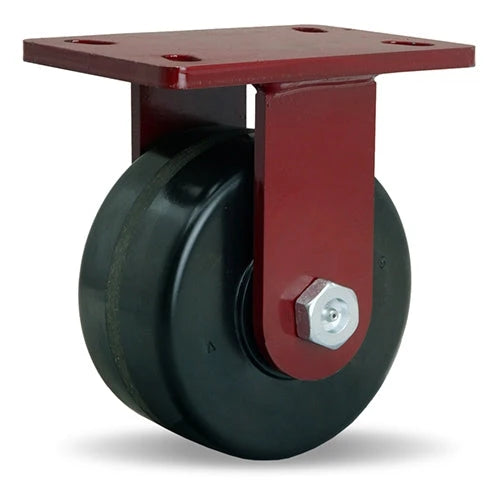 Hamilton ForgeMaster Rigid Caster with 6" x 3" Plastex Phenolic Wheel with 1" Straight Roller Bearing Hamilton