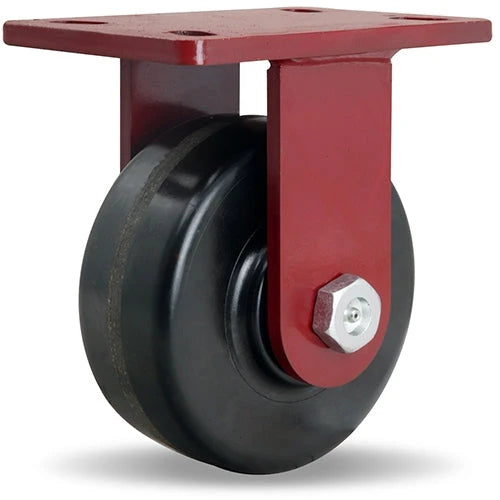 Hamilton ForgeMaster Rigid Caster with 6" x 2 1/2" Plastex Phenolic Wheel with 1" Straight Roller Bearing Hamilton