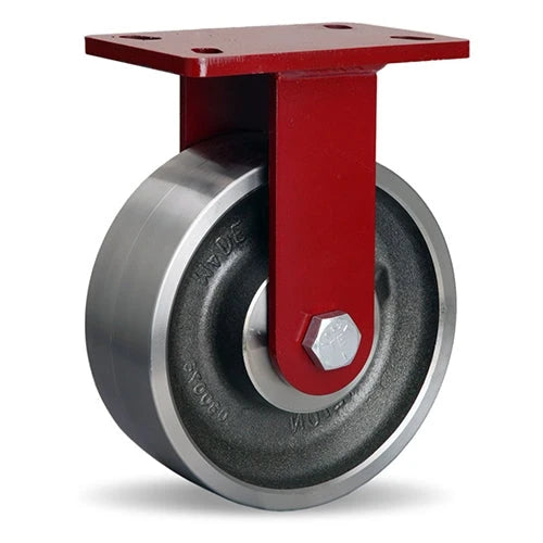 Hamilton ForgeMaster Rigid Caster with 8" x 3" Forged Steel Wheel with 3/4" Sealed Precision Ball Bearings Hamilton