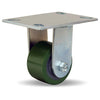 R-GS-3D Hamilton General Service Rigid Caster - 3 1/4" x 2" Duralast Polyurethane Wheel with 3/4" Roller Bearing Hamilton