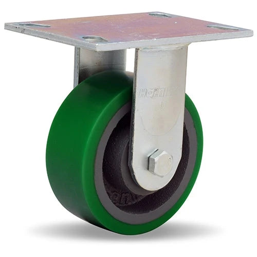 Hamilton R-GS-5DB General Service Rigid Caster - 5x2" Duralast Polyurethane Wheel, Precision Bearings for Robust Industrial Use Hamilton