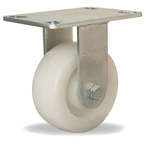 Hamilton R-GS-5WNB General Service Rigid Caster - 5x2 Inch White Nylon Wheel with Precision Bearings for Efficient Mobility Hamilton