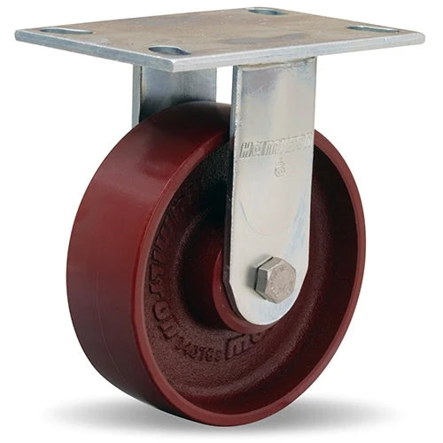 Hamilton R-GS-6MB General Service Rigid Caster - 6x2 Inch Metal Wheel with Precision Ball Bearings for Industrial Use Hamilton