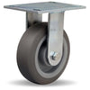 Hamilton R-GS-6TE General Service Rigid Caster - 6x2 Inch Versa-Tech Gray Rubber on Polyolefin Wheel with Roller Bearing Hamilton