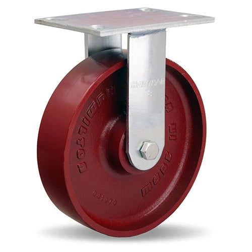Hamilton R-GS-8MB General Service Rigid Caster - Durable 8" x 2" Metal Wheel with Precision Ball Bearing for Industrial Use Hamilton