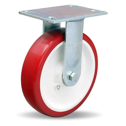 Hamilton R-GS-8NF Rigid Caster - 8" x 2" Poly-Tech Polyurethane Wheel, 3/4" Roller Bearing Hamilton
