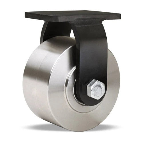 Hamilton R-HEN-4HFSB Weldment Rigid Caster - 4x2" Forged Steel Wheel, High-Temp 750°F Rated with Precision Bearings Hamilton