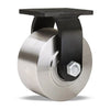 Hamilton R-HEN-4HFSB Weldment Rigid Caster - 4x2" Forged Steel Wheel, High-Temp 750°F Rated with Precision Bearings Hamilton