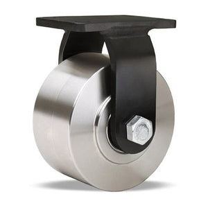 Hamilton R-HEN-4HFSB Weldment Rigid Caster - 4x2" Forged Steel Wheel, High-Temp 750°F Rated with Precision Bearings Hamilton