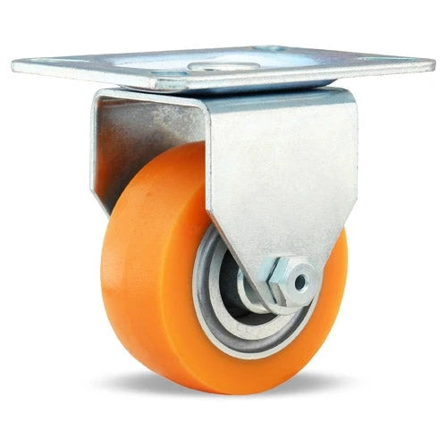 Hamilton Hi-Lo 3" Rigid Caster - 400 lbs Load Capacity, Ergo-Tech Donut Tread Polyurethane Wheel, 3/8" Precision Ball Bearings Hamilton