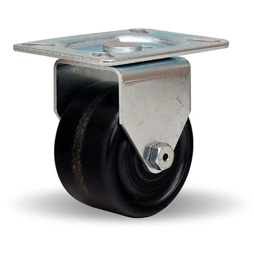 Hamilton R-HL-3P Hi-Lo Rigid Caster, 450 lbs Load Capacity - 3x1.75 Inch Plastex Phenolic Wheel, 3/8 Inch Straight Roller Bearing Hamilton