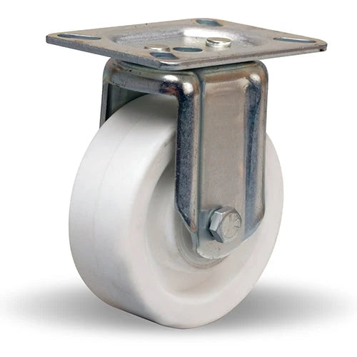 Hamilton Hi-Lo Rigid Caster, 4-inch Aqualite Polyolefin Wheel, 400 lbs Capacity, 5/8" Plain Bore - Durable 75D Material Hamilton