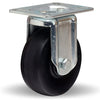 Hamilton R-HL-4EO Hi-Lo Rigid Caster - 4-inch Ebonite Solid Rubber Wheel, 300 lbs Load Capacity, 5/8-inch Oilless Sleeve Bearing Hamilton
