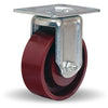 Hamilton R-HL-4M Hi-Lo Rigid Caster, 4-inch Metal Wheel, 450 lbs Load Capacity, 5/8-inch Straight Roller Bearing - Durable Industrial Caster Hamilton