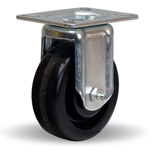 Hamilton R-HL-4P Hi-Lo Rigid Caster, 4 Inch Plastex Phenolic Wheel, 450 lbs Load Capacity, 5/8 Inch Straight Roller Bearing - Durable Industrial Caster Hamilton