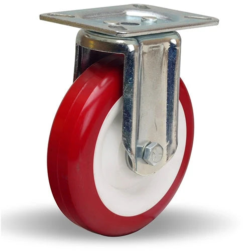 Hamilton 5-inch Hi-Lo Rigid Caster with Poly-Tech Polyurethane Wheel, 350 lbs Load Capacity - 1/2" Sealed Precision Ball Bearings Hamilton