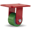 Hamilton Heavy Service Rigid Caster with 3 1/4" x 2" Duralast Polyurethane (95A) on Cast Iron Wheel with 3/4" Straight Roller Bearing Hamilton