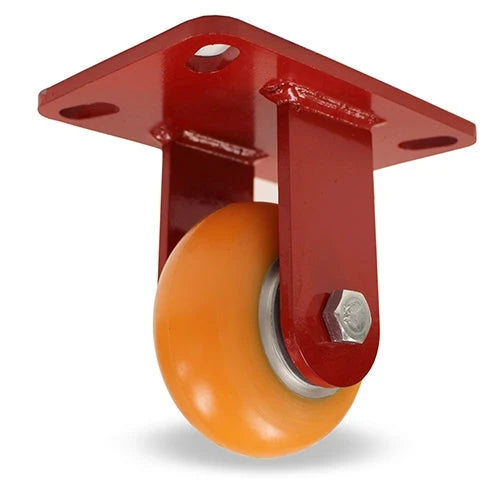 Hamilton Heavy Service Rigid Caster with 4" x 2" Ergo-Tech (87A) on Aluminum with 1/2" Sealed Precision Ball Bearings Hamilton
