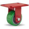 Hamilton Heavy Service Rigid Caster with 4" x 2" Duralast Polyurethane (95A) on Cast Iron Wheel with 1/2" Sealed Precision Ball Bearings Hamilton