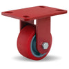 Hamilton Heavy Service Rigid Caster with 4" x 2" Ultralast Premium Polyurethane (95A) on Forged Steel Wheel with 1/2" Sealed Precision Ball Bearings Hamilton