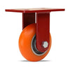 Hamilton Heavy Service Rigid Caster with 5" x 2" Ergo-Tech (87A) on Aluminum with 1/2" Sealed Precision Ball Bearings Hamilton