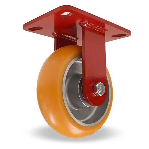 Hamilton Heavy Service Rigid Caster with 6" x 2" Ergo-Tech (87A) on Aluminum with 1/2" Sealed Precision Ball Bearings Hamilton