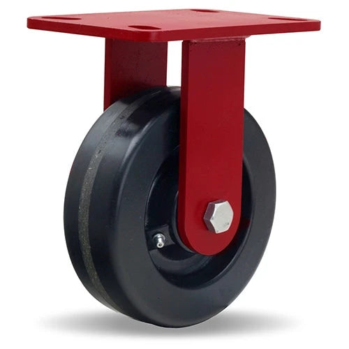 Hamilton Heavy Service Rigid Caster with 6" x 2" Plastex Phenolic Wheel with 3/4" Straight Roller Bearing Hamilton