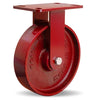 Hamilton Heavy Service Rigid Caster with 8" x 2" Metal Wheel with 1/2" Sealed Precision Ball Bearing Hamilton