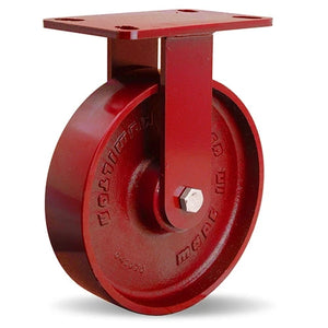 Hamilton Heavy Service Rigid Caster with 8" x 2" Metal Wheel with 1/2" Sealed Precision Ball Bearing Hamilton