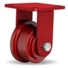 Hamilton R-HS-FT35T Heavy Service Rigid Caster - 3 1/2" x 1 7/16" Single Flange Track Wheel with 3/4" Tapered Roller Bearings Hamilton